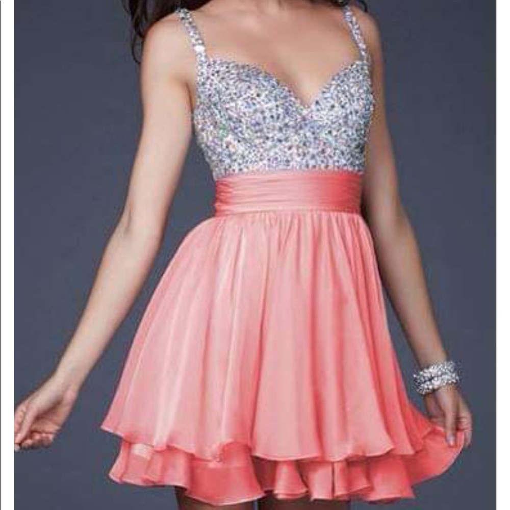 Teal prom dress